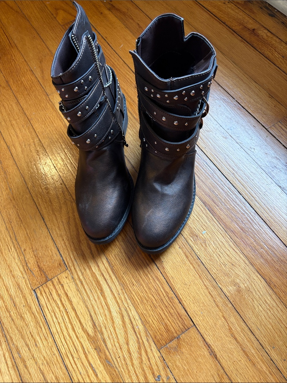 Studded Ankle Boots - Black